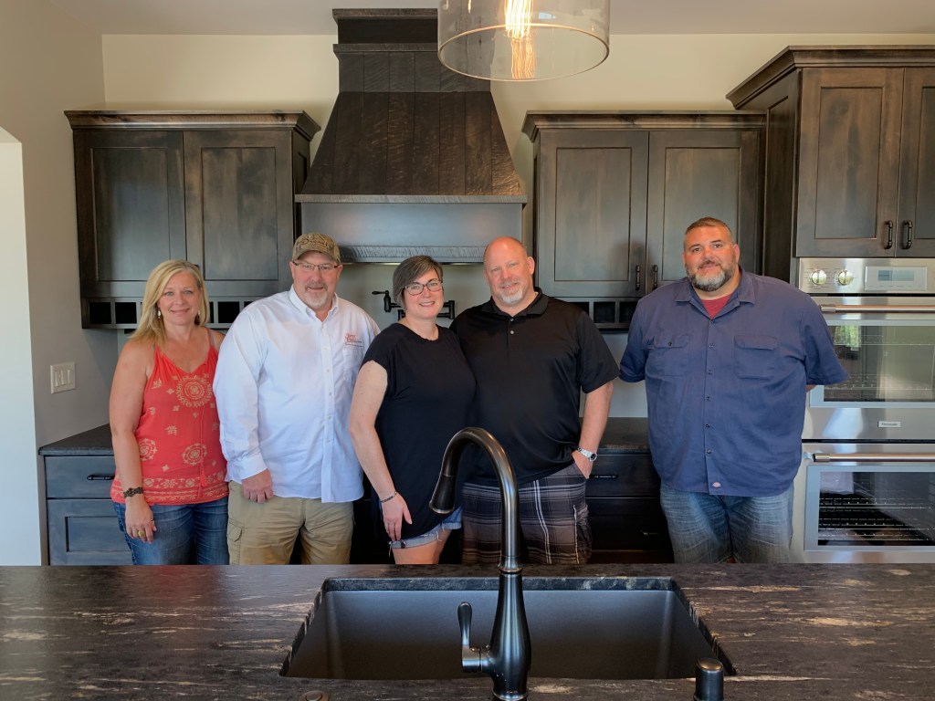 Brenda (Designer Extraordinaire) Troy (Amazing Builder) Extremely happy home owners and Dave (Best Construction Guy)